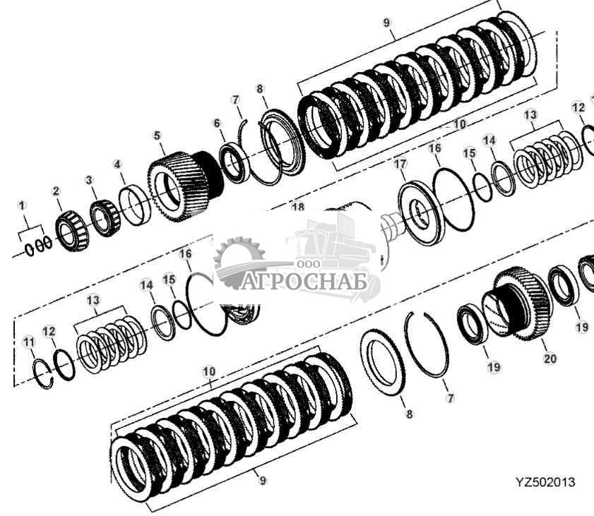 Transmission Second Stage Assembly (Clutch A, Clutch 2) (9620) 